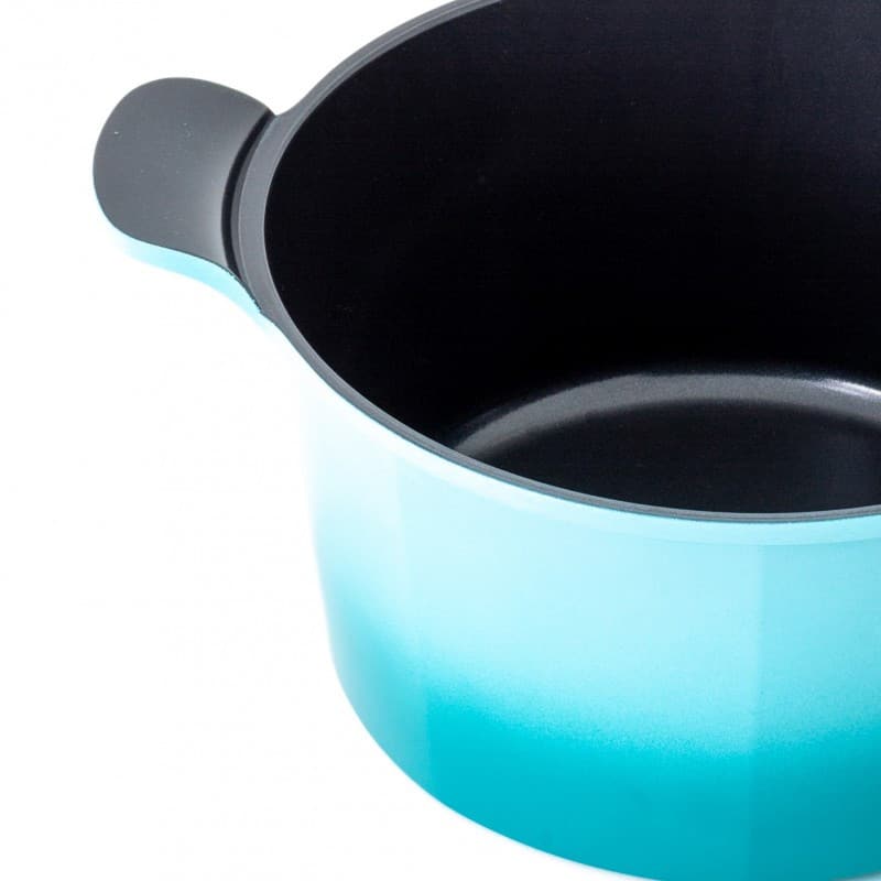 Rangement Empilable Batterie Cuisine BEZIA 10 Pièces - Céramique Antiadhésive, Poignées Amovibles, Induction Casseroles Poêles Antiadhésives