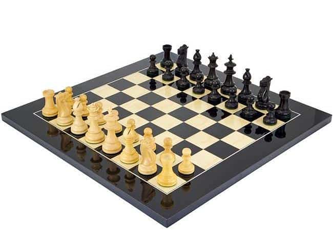 Grand Jeu D'échecs Ambassador – Échiquier 51x52,5 Cm – Pièces En Bois Haut De Gamme – 2 Joueurs