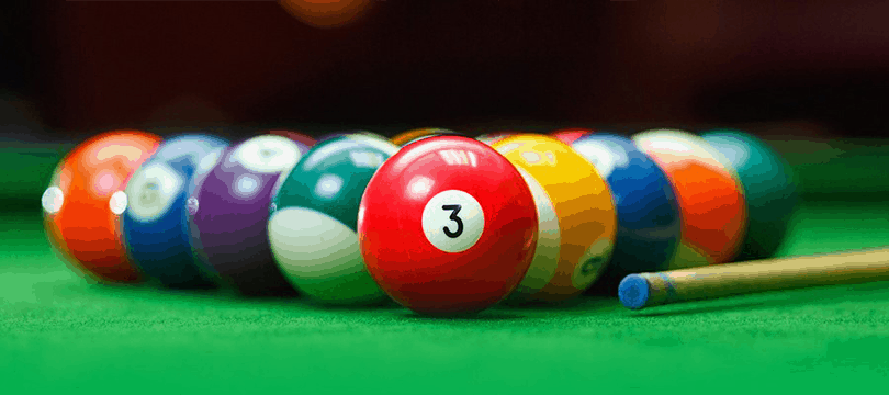 boules sur table de billard