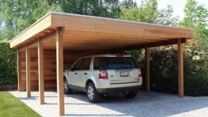 abri de voiture en bois