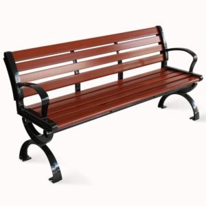 banc de jardin en bois et metal