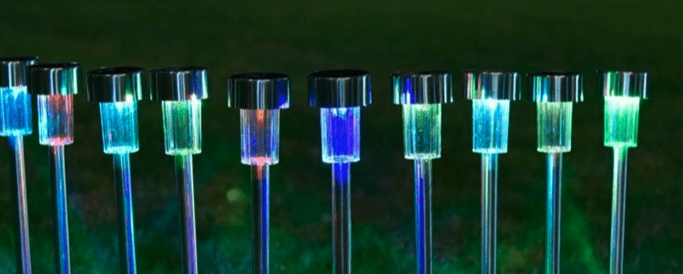 lampes solaires de coloris