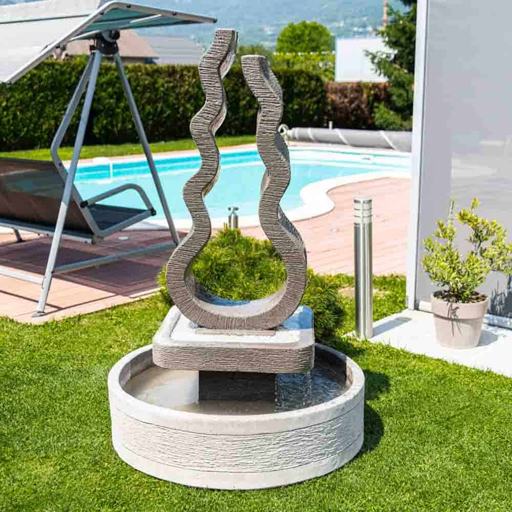 Fontaine d'intérieur cascade - Humidificateur - Fontaine de table - Avec changement de couleur - Éclairage LED zen - Méditation - Cascade pour la maison, le bureau