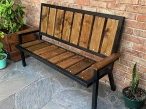 banc de jardin moderne