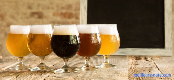 cinq verres de bière