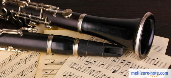 deux clarinettes avec des notes
