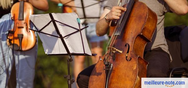 un violoncelliste qui joue dans l'orchestre