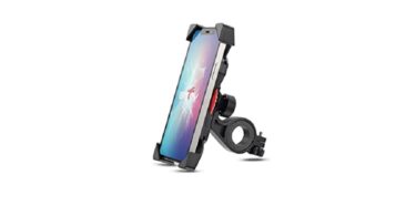 un téléphone et son support pour velo