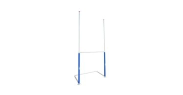 un poteaux de rugby bleu et blanc