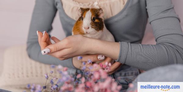 une femme avec un hamster