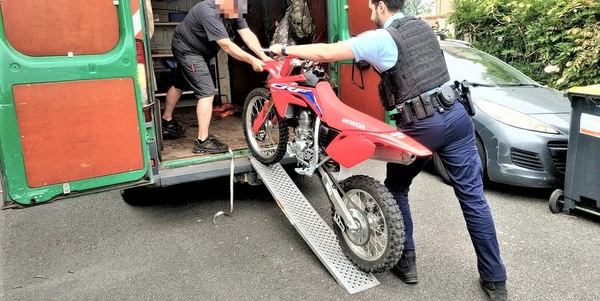une moto confisqué par un gendarme